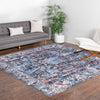 Aurora Waves Collection Area Rug -  Svalbard Square Black  lifestyle 55