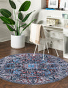 Aurora Waves Collection Area Rug -  Svalbard Round Black  lifestyle 21