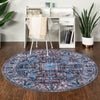 Aurora Waves Collection Area Rug -  Svalbard Round Black  lifestyle 54