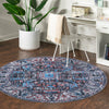 Aurora Waves Collection Area Rug -  Svalbard Round Black  lifestyle 56