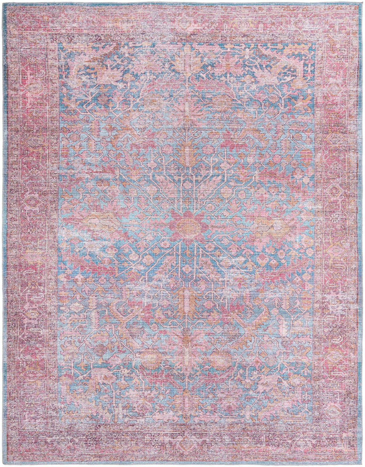 Aurora Waves Collection Area Rug -  Nordlys Rectangle Antique Blue Main