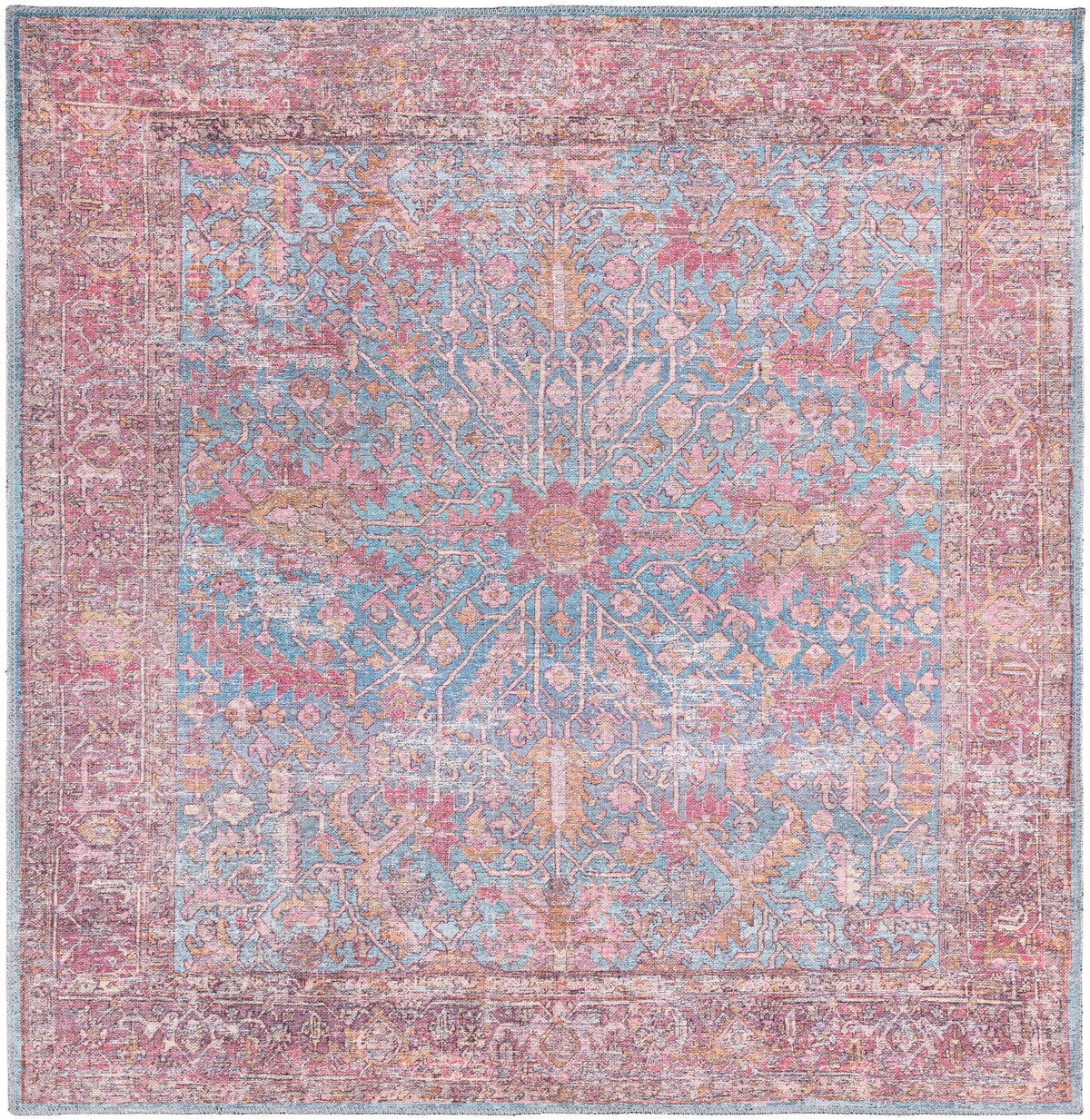Aurora Waves Collection Area Rug -  Nordlys Square Antique Blue  lifestyle 14