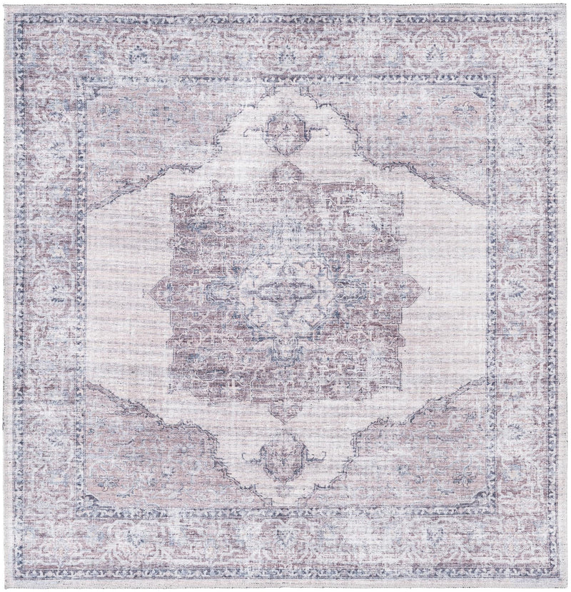Aurora Waves Collection Area Rug -  Tromso Square Ivory and Gray  lifestyle 14