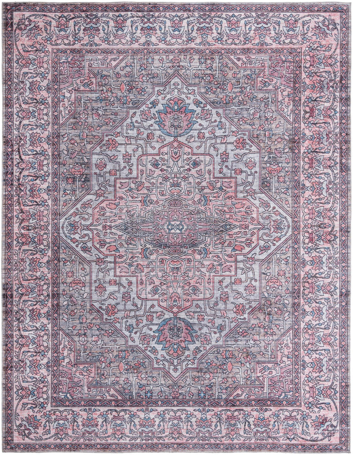 Aurora Waves Collection Area Rug -  Nuuk Rectangle Beige and pink Main