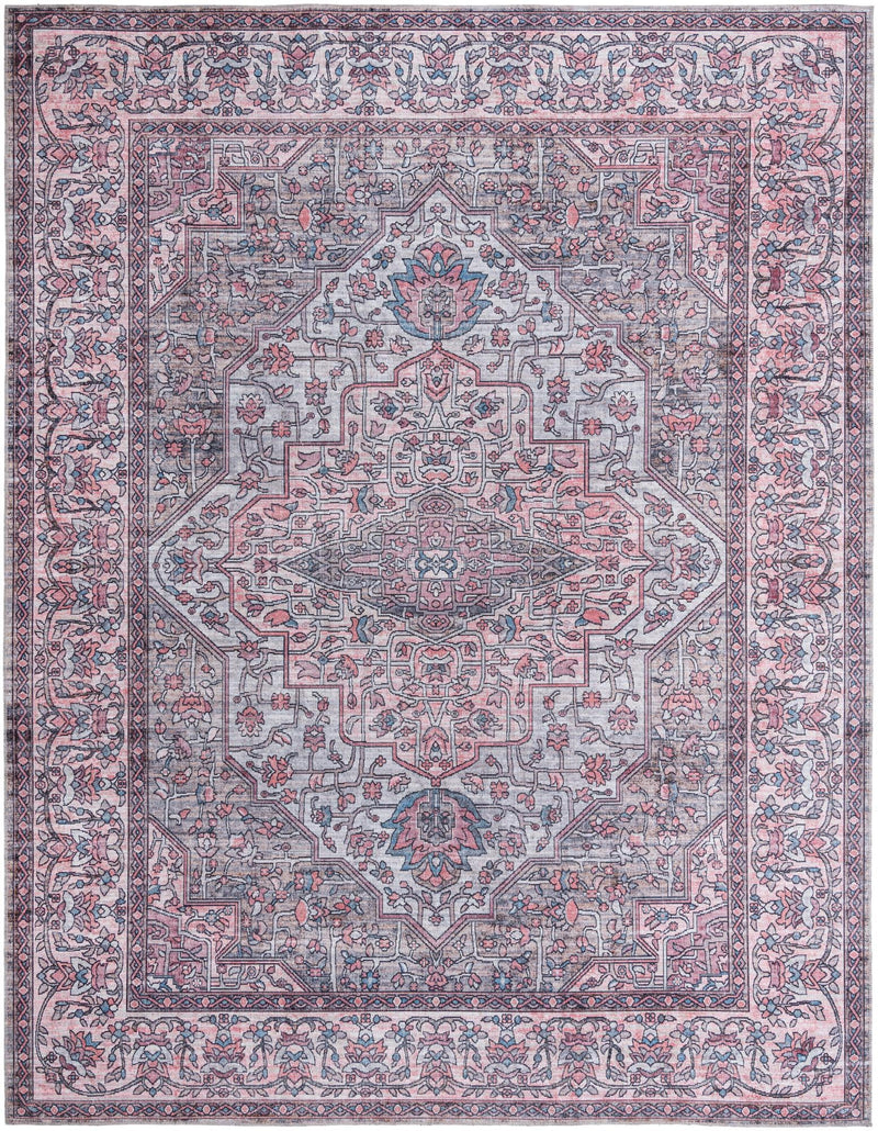 Aurora Waves Collection Area Rug -  Nuuk Rectangle Beige and pink Main
