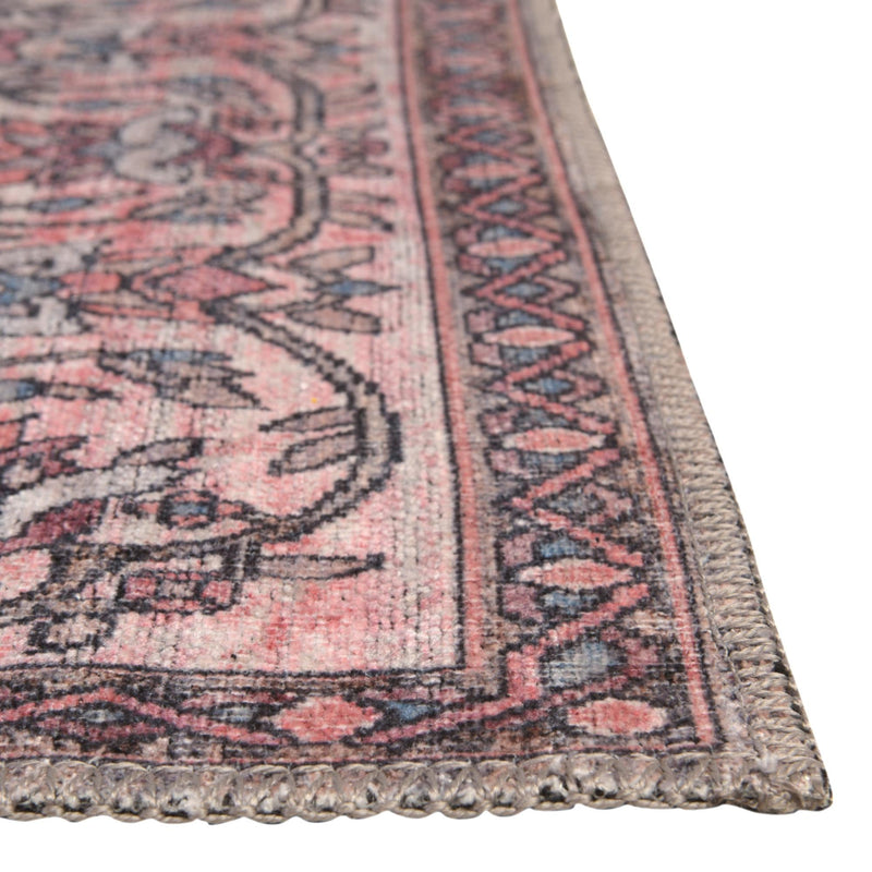 Aurora Waves Collection Area Rug -  Nuuk Rectangle Beige and pink  lifestyle 6