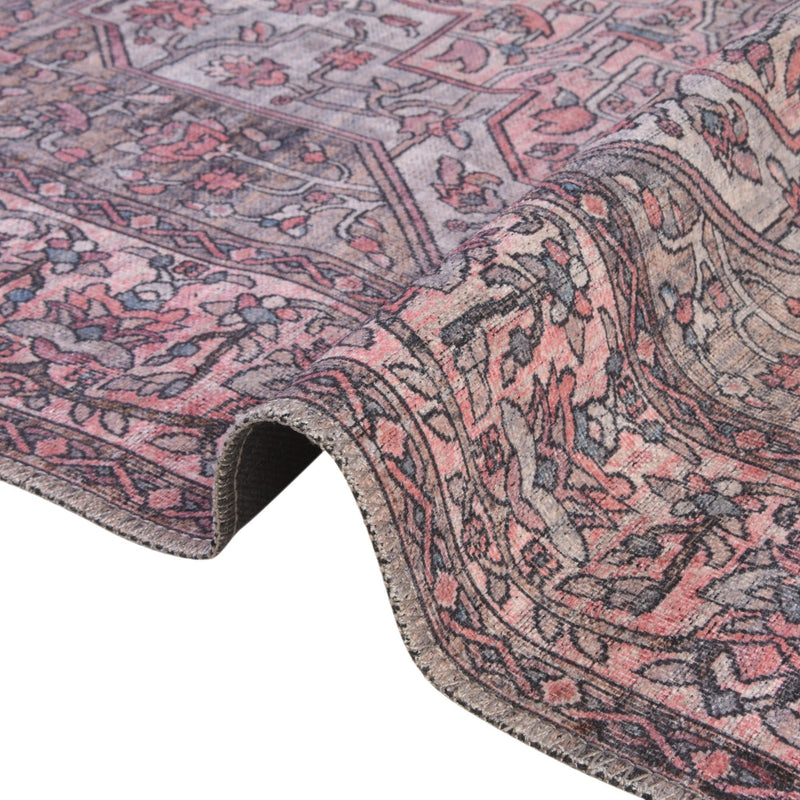Aurora Waves Collection Area Rug -  Nuuk Rectangle Beige and pink  lifestyle 9