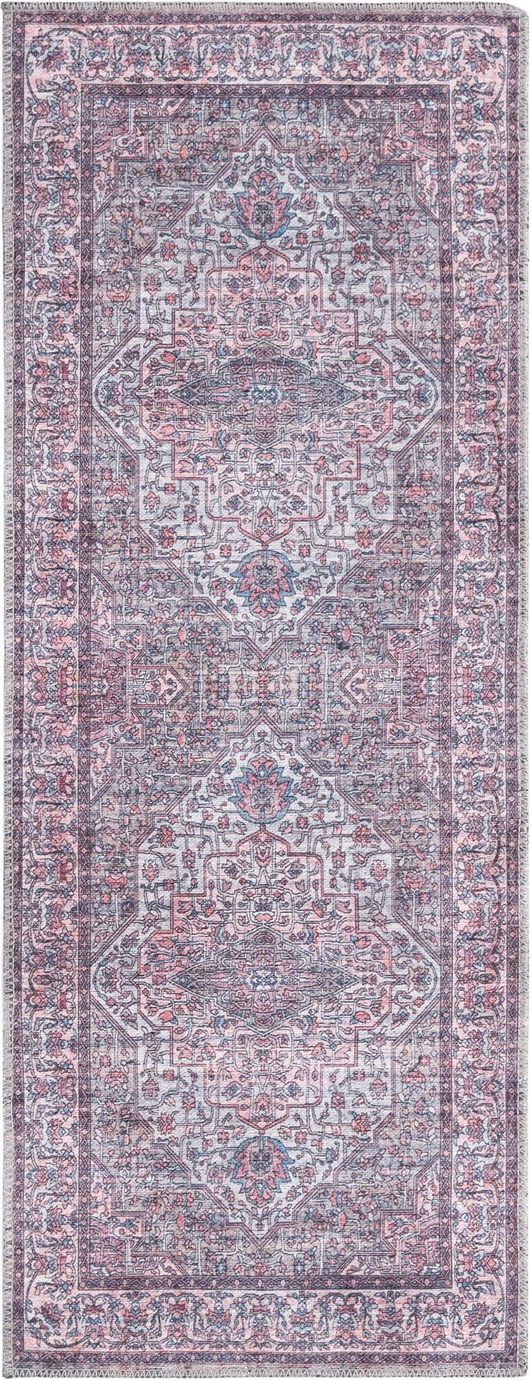 Aurora Waves Collection Area Rug -  Nuuk Runner Beige and pink  lifestyle 16