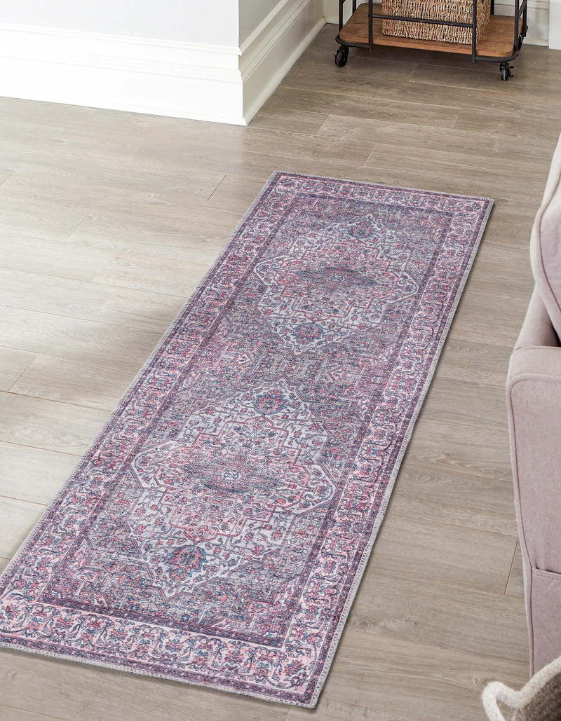 Aurora Waves Collection Area Rug -  Nuuk Runner Beige and pink  lifestyle 19