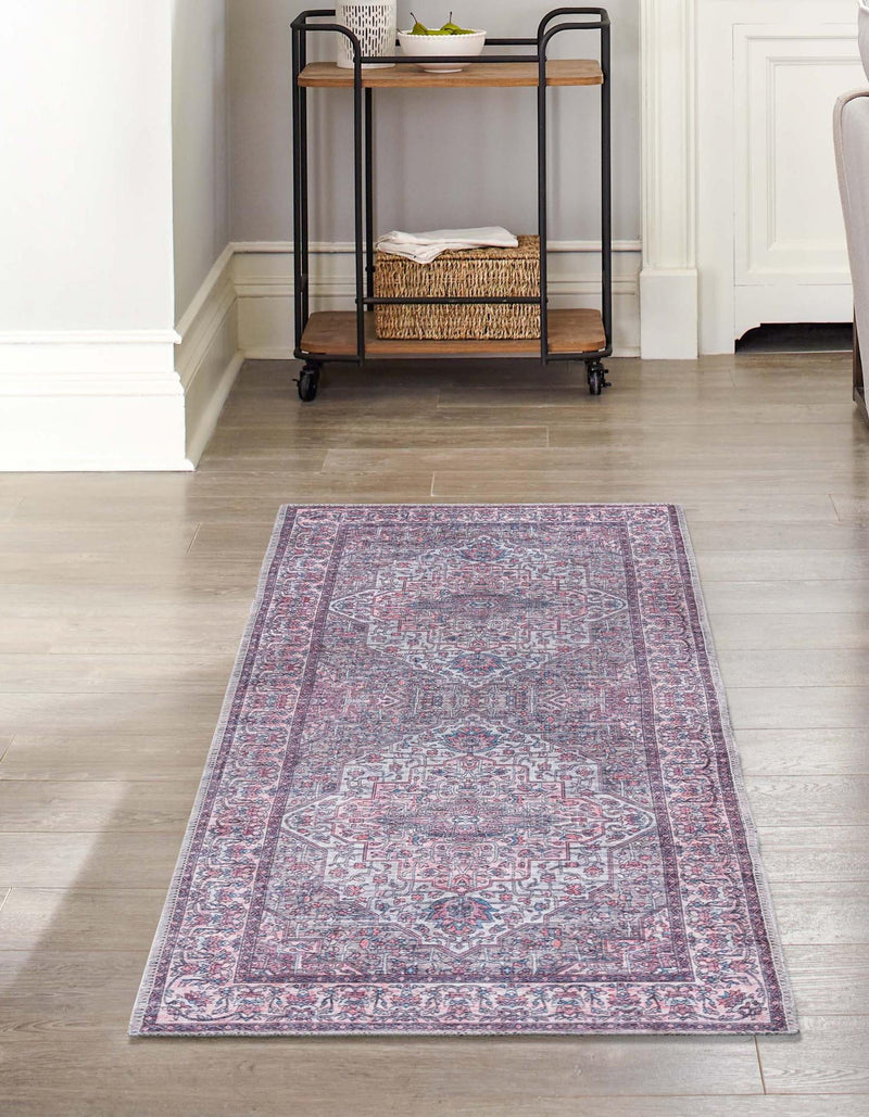 Aurora Waves Collection Area Rug -  Nuuk Runner Beige and pink  lifestyle 22