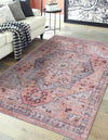 Aurora Waves Collection Area Rug -  Akureyri Rectangle Apricot and pink  lifestyle 2
