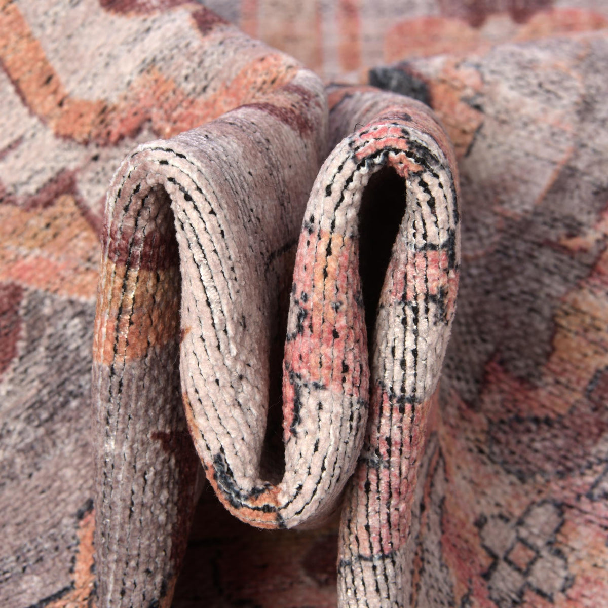 Aurora Waves Collection Area Rug -  Akureyri Rectangle Apricot and pink  lifestyle 7