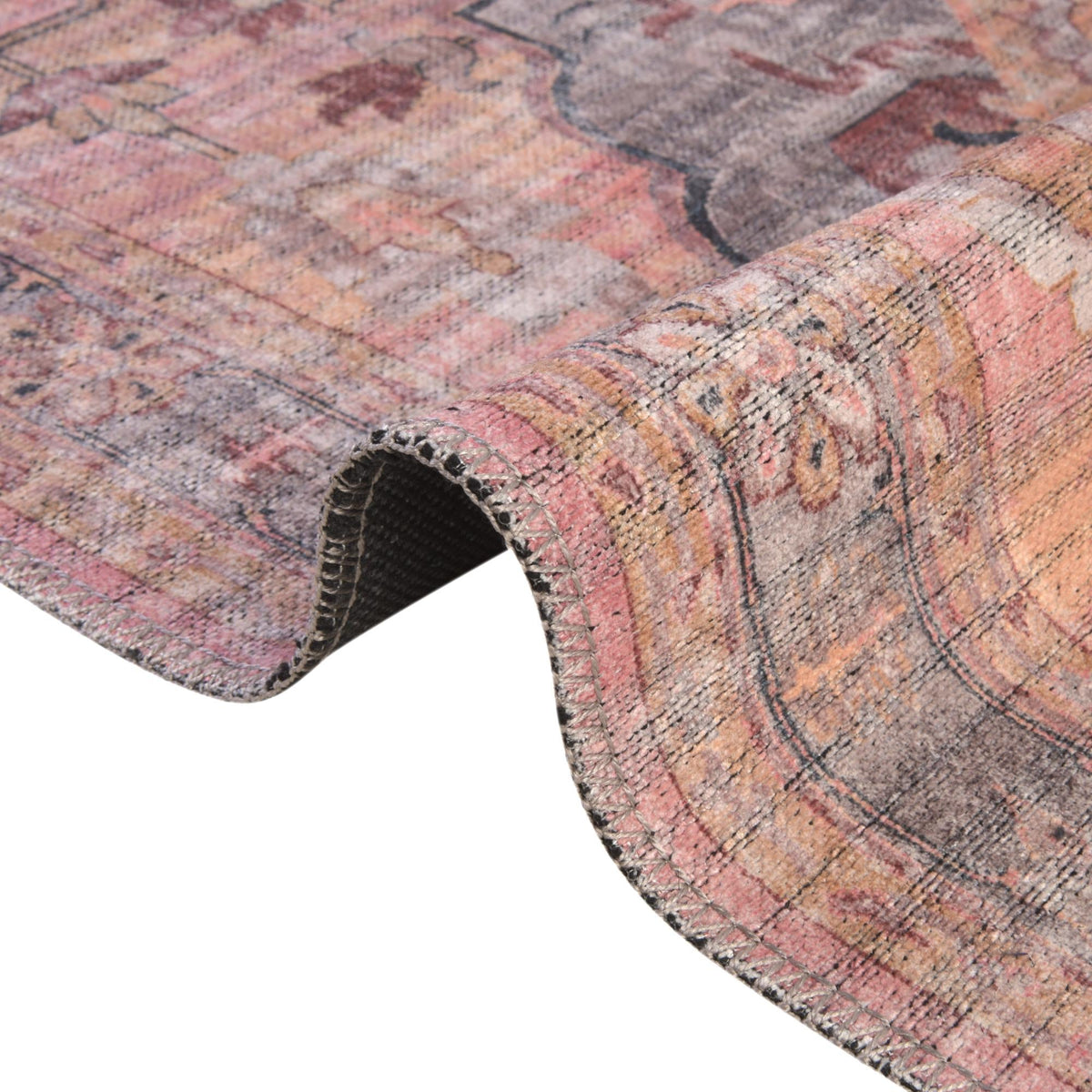 Aurora Waves Collection Area Rug -  Akureyri Rectangle Apricot and pink  lifestyle 9