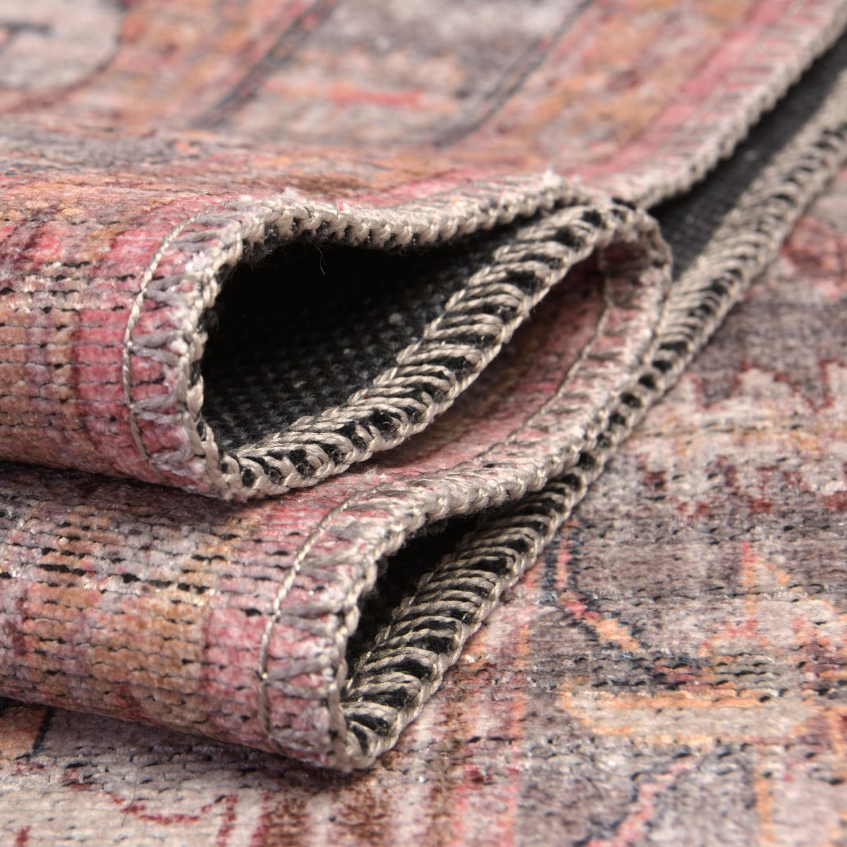 Aurora Waves Collection Area Rug -  Akureyri Rectangle Apricot and pink  lifestyle 12