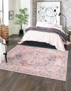 Aurora Waves Collection Area Rug -  Akureyri Square Apricot and pink  lifestyle 17