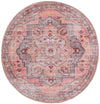 Aurora Waves Collection Area Rug -  Akureyri Round Apricot and pink  lifestyle 15