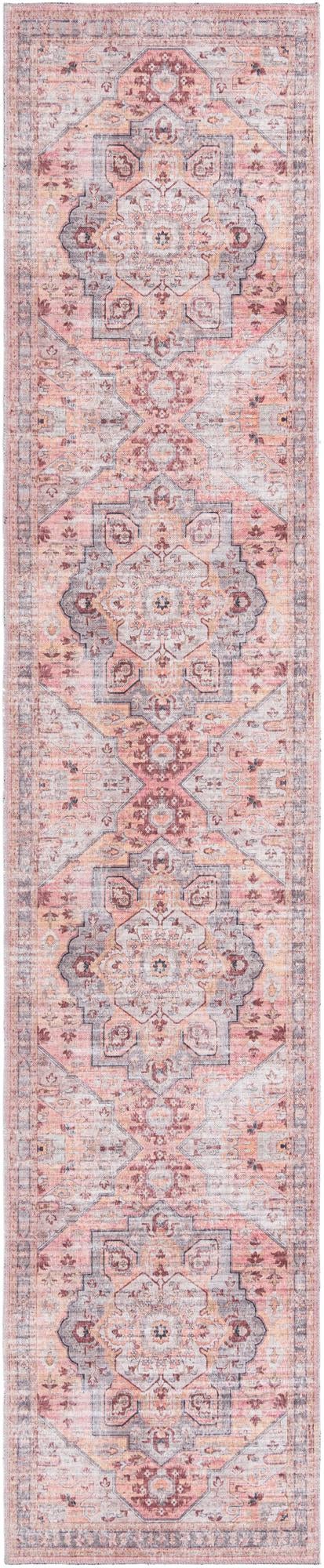 Maranta Collection Area Rug -  Akureyri Runner Apricot and pink  lifestyle 17