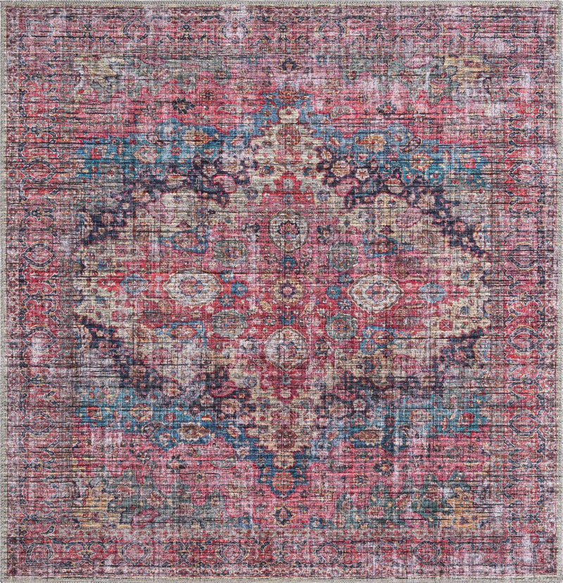 Aurora Waves Collection Area Rug -  Reykjavik Square Multi  lifestyle 27