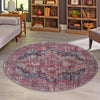 Aurora Waves Collection Area Rug -  Reykjavik Round Multi  lifestyle 80
