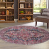 Aurora Waves Collection Area Rug -  Reykjavik Round Multi  lifestyle 82