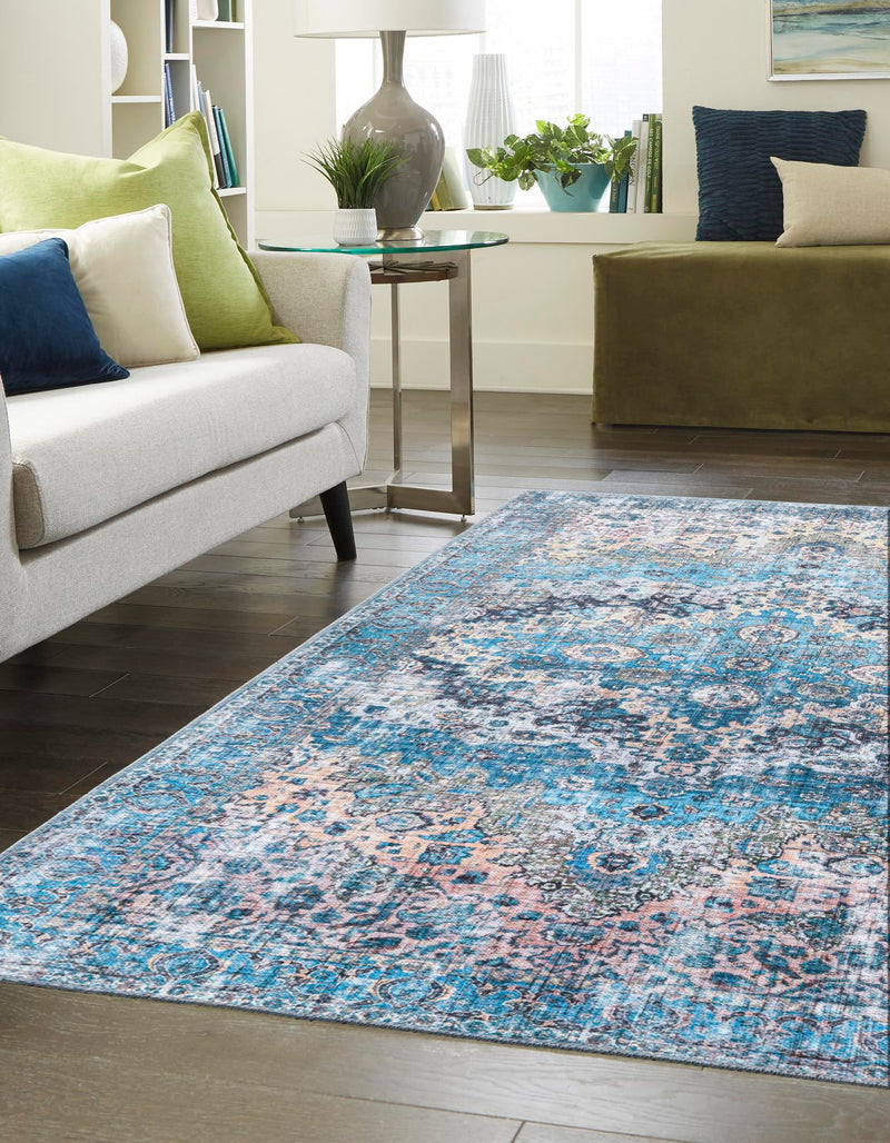 Aurora Waves Collection Area Rug -  Reykjavik Rectangle Blue  lifestyle 6