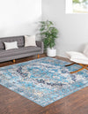 Aurora Waves Collection Area Rug -  Reykjavik Square Blue  lifestyle 41