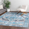 Aurora Waves Collection Area Rug -  Reykjavik Square Blue  lifestyle 50