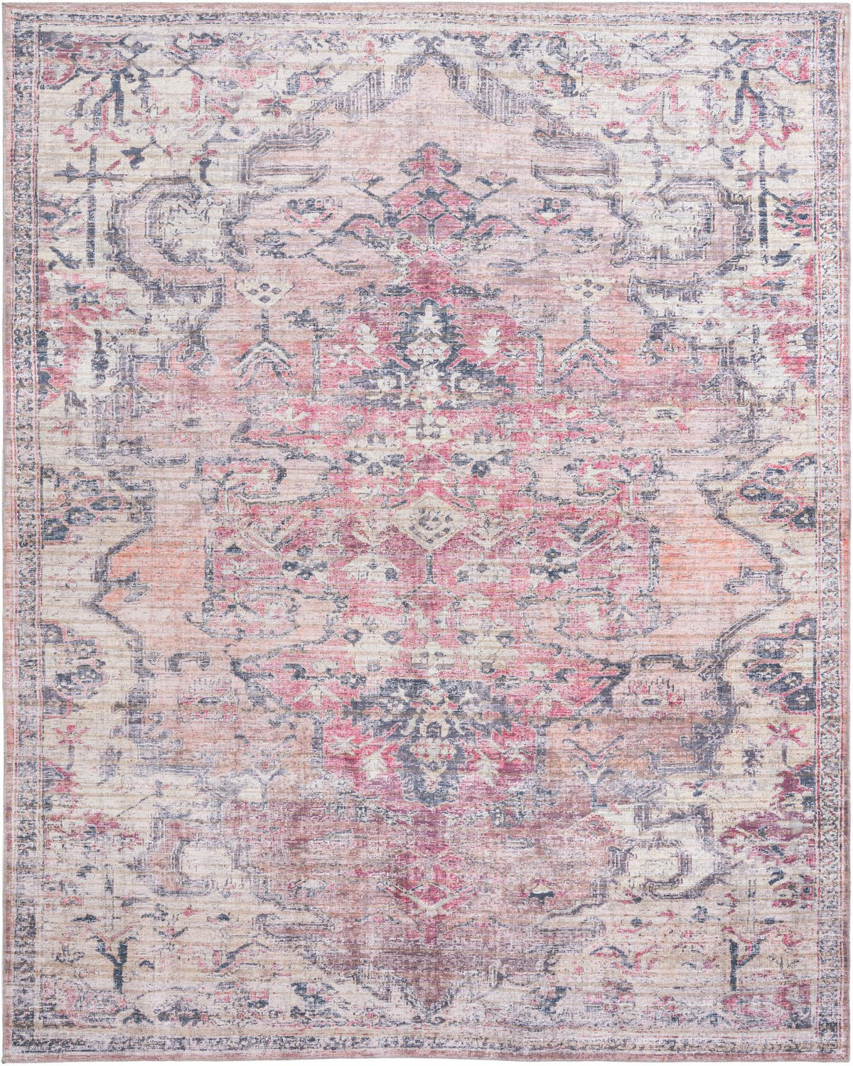 Vintage Memories Collection Area Rug - Heirloom Rectangle Beige pink Main