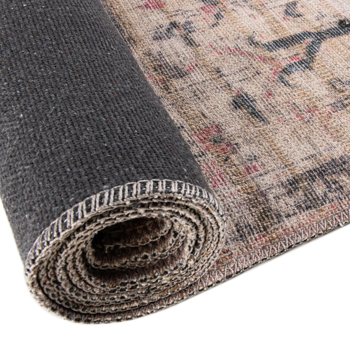 Vintage Memories Collection Area Rug - Heirloom Oval Beige pink  lifestyle 68
