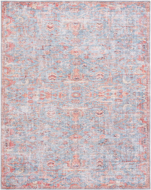 Vintage Memories Collection Area Rug -  Heritage Rectangle Antique Blue Main