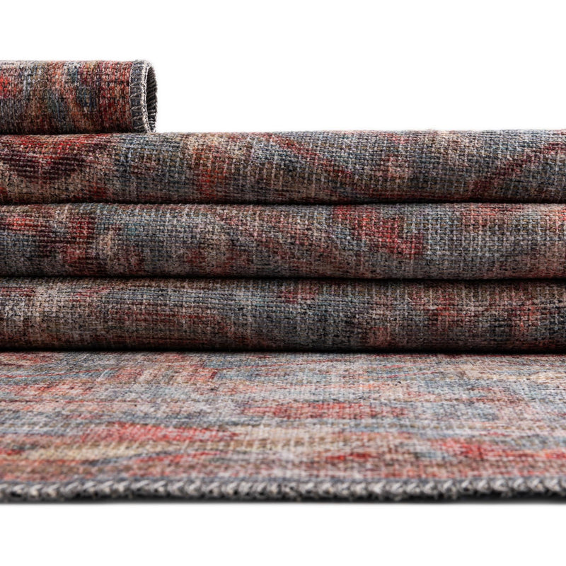 Vintage Memories Collection Area Rug -  Heritage Rectangle Antique Blue  lifestyle 13