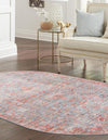 Vintage Memories Collection Area Rug -  Heritage Oval Antique Blue  lifestyle 26
