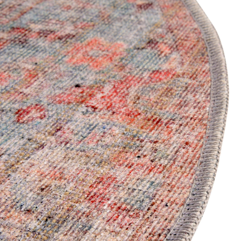 Vintage Memories Collection Area Rug -  Heritage Oval Antique Blue  lifestyle 39