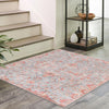 Vintage Memories Collection Area Rug -  Heritage Square Antique Blue  lifestyle 77