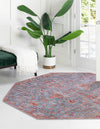 Vintage Memories Collection Area Rug -  Heritage Octagon Antique Blue  lifestyle 29