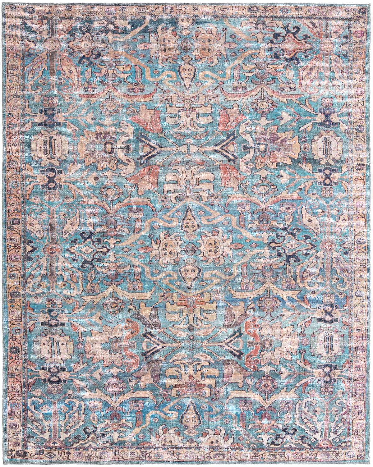 Vintage Memories Collection Area Rug -  Timeless Rectangle Blue  lifestyle 2
