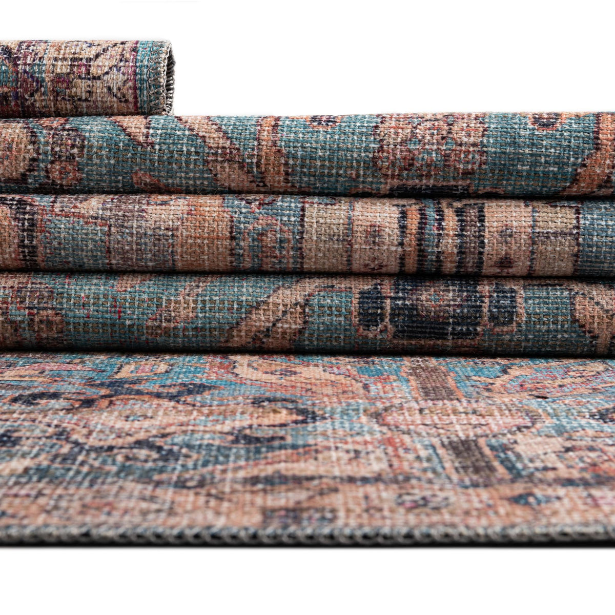 Vintage Memories Collection Area Rug -  Timeless Rectangle Blue  lifestyle 26