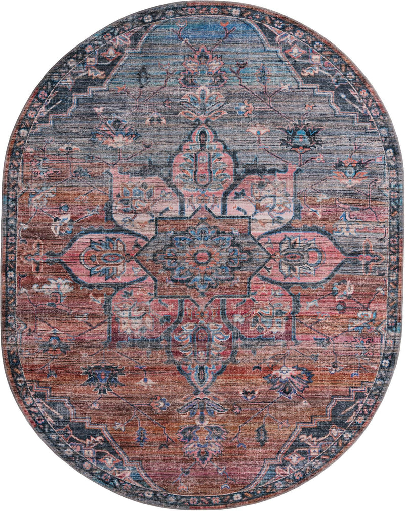 Vintage Memories Collection Area Rug -  Hindsight Oval Multi  lifestyle 33