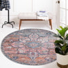 Vintage Memories Collection Area Rug -  Keepsake Round Multi  lifestyle 82