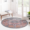 Vintage Memories Collection Area Rug -  Keepsake Round Multi  lifestyle 85
