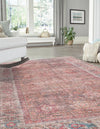 Vintage Memories Collection Area Rug -  Memoir Rectangle Rust Red and Brown  lifestyle 3