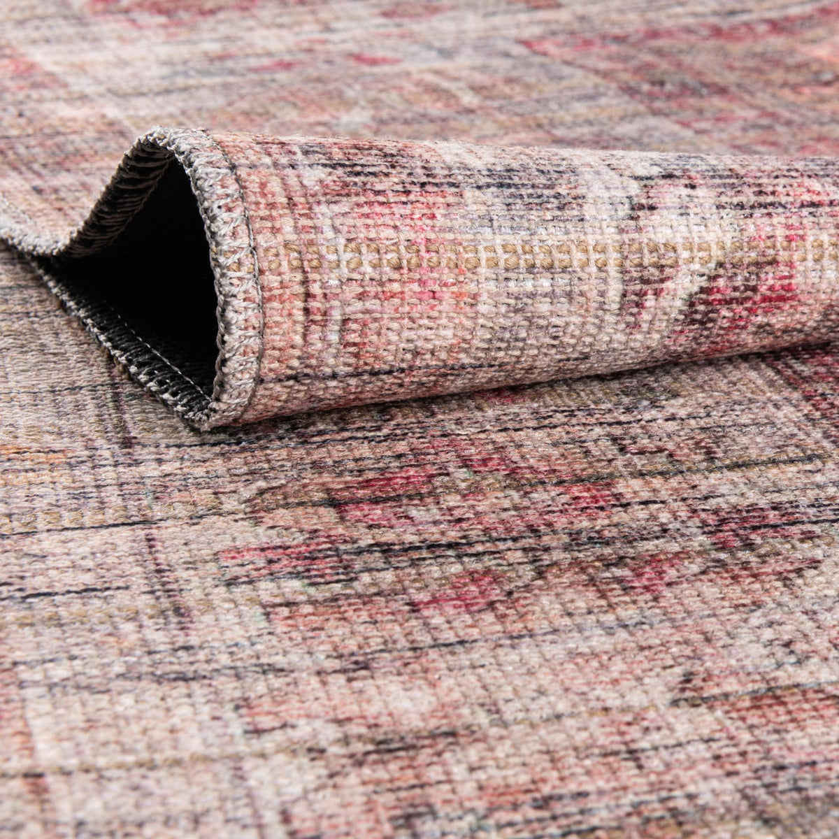 Vintage Memories Collection Area Rug -  Memoir Rectangle Rust Red and Brown  lifestyle 5