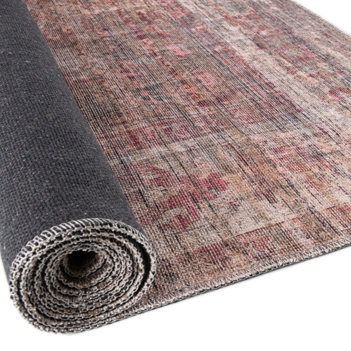 Vintage Memories Collection Area Rug -  Memoir Rectangle Rust Red and Brown  lifestyle 11
