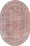 Vintage Memories Collection Area Rug -  Memoir Oval Rust Red and Brown  lifestyle 16