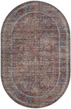 Vintage Memories Collection Area Rug -  Reverie Oval Rust Red and Brown  lifestyle 30
