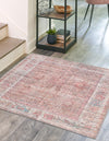 Vintage Memories Collection Area Rug -  Memoir Square Rust Red and Brown  lifestyle 22