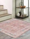 Vintage Memories Collection Area Rug -  Memoir Square Rust Red and Brown  lifestyle 27