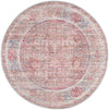 Vintage Memories Collection Area Rug -  Memoir Round Rust Red and Brown  lifestyle 18