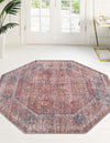 Vintage Memories Collection Area Rug -  Memoir Octagon Rust Red and Brown  lifestyle 29