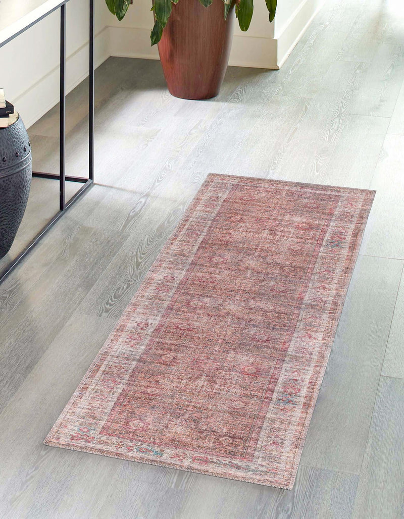 Vintage Memories Collection Area Rug -  Memoir Runner Rust Red and Brown  lifestyle 25